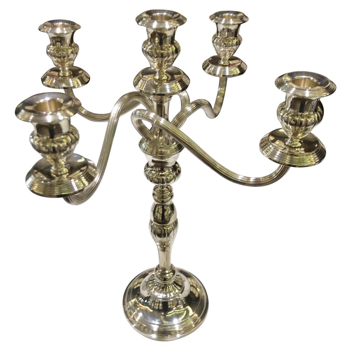 20th cent. Sterling Silver Empire Candelabra, 1400 gr. For Sale