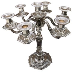 20th Century Sterling Silver Georgian Candelabra, 2200 Gr