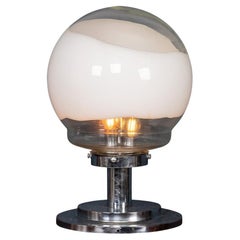 20th Cent Vintage Italian Table Lamp With Hand Blown Venetian Glass Shade c.1970