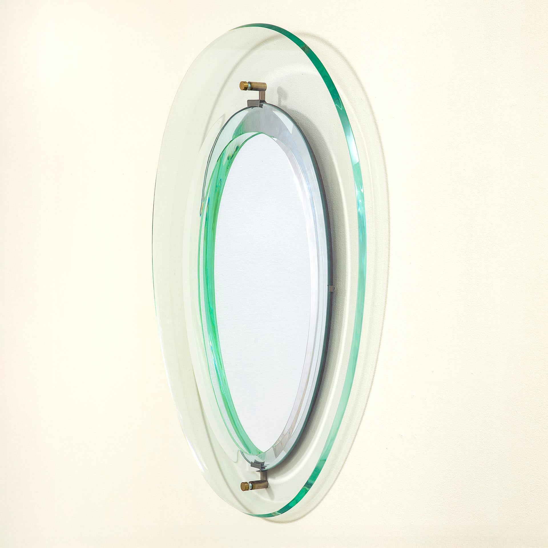 Mid-Century Modern 20th Centuiry, Max Ingrand for Fontana Arte Wall Mirror mod. 2085 For Sale