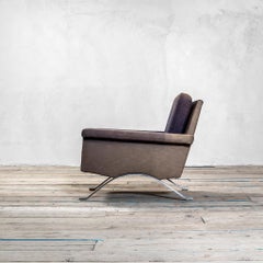 20th Centuri Ico Parisi Cassina Couple of Armchairs Mod. 875 Metal and Fabric