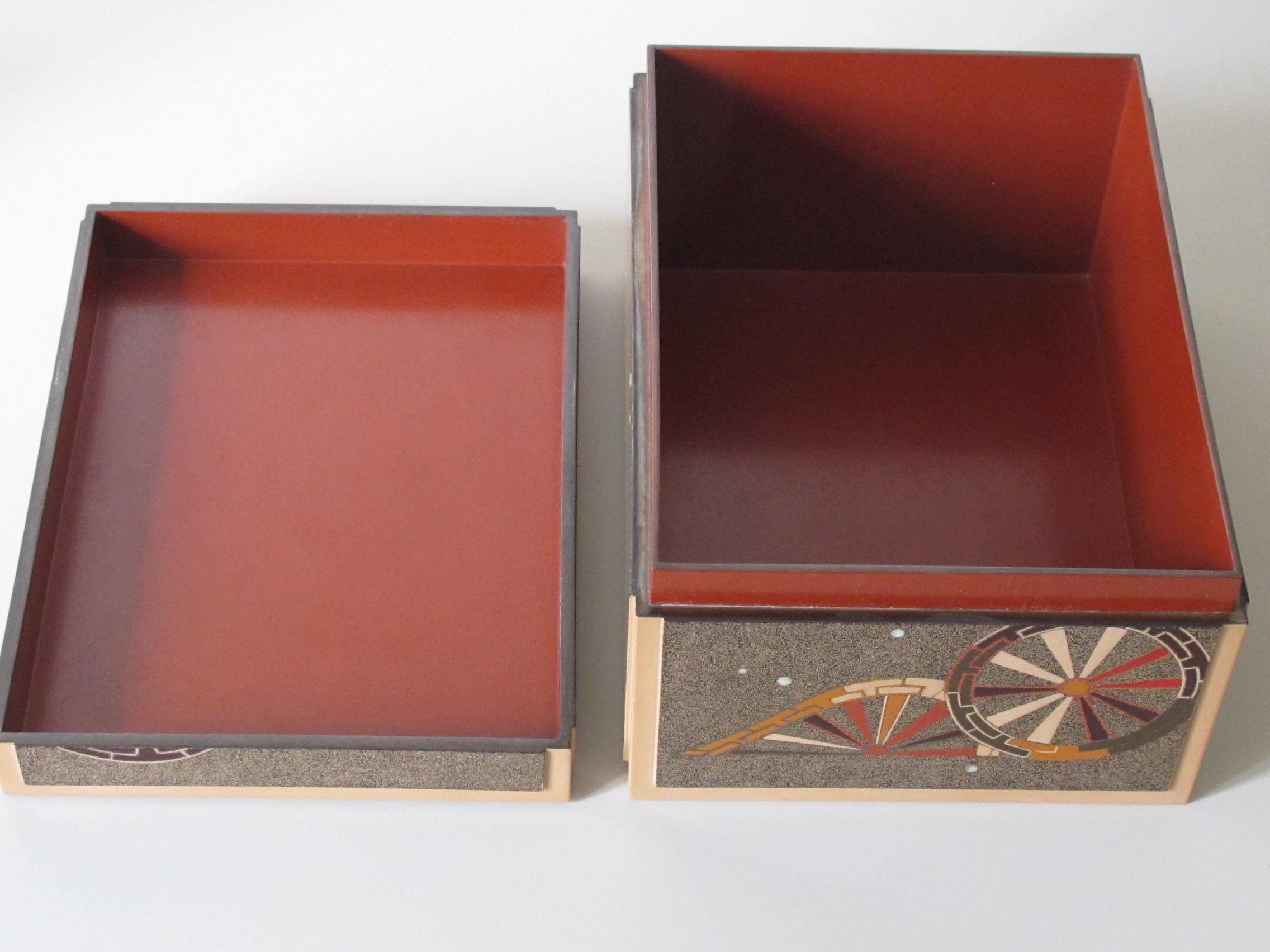 Lacquered 20th Century Shikken Domoto Lacquer Box For Sale