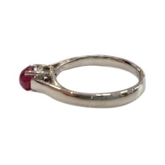 20th Century  0.40 ct  Ruby  18k Gold Solitaire Ring
