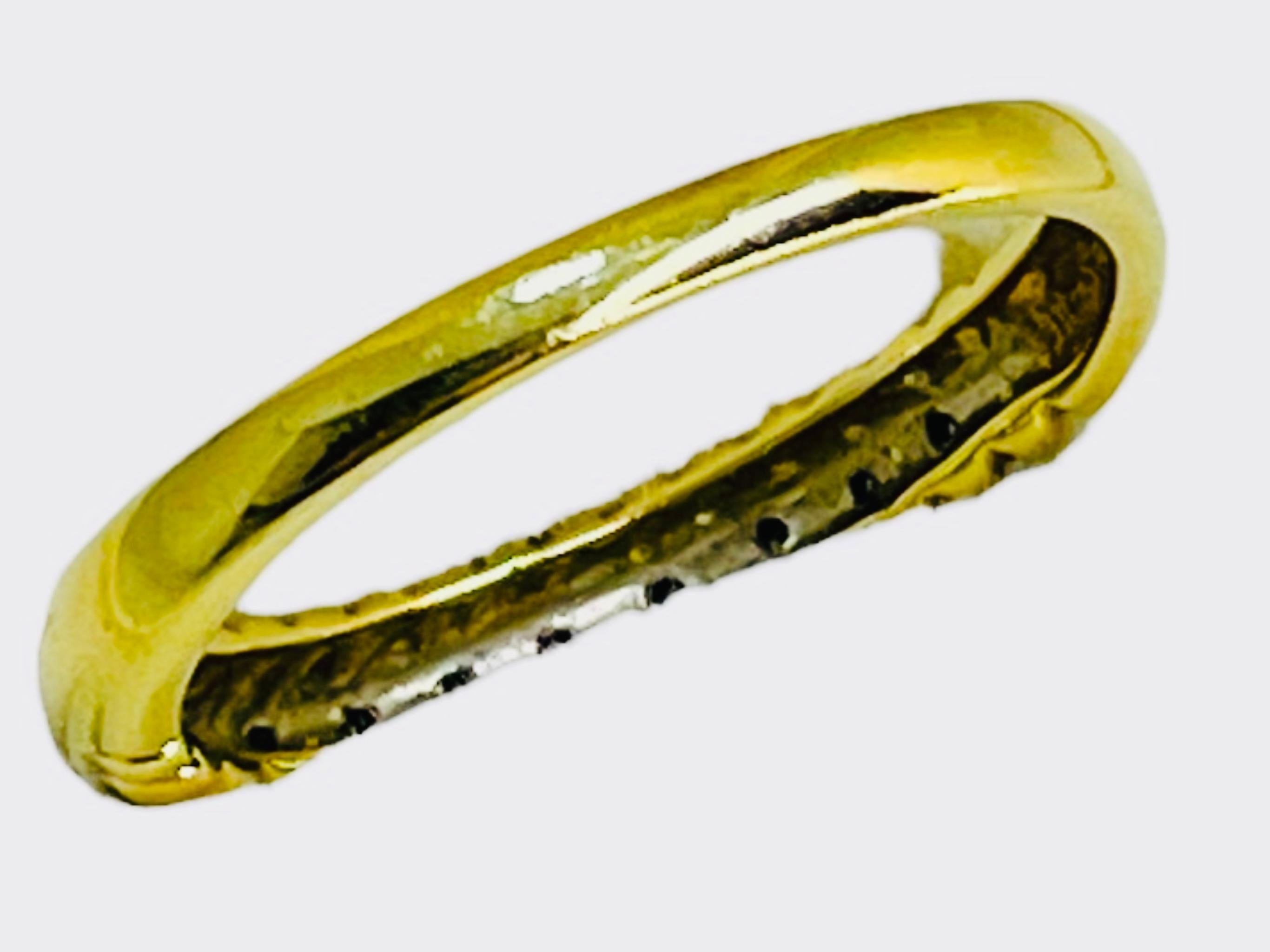 20th Century 14K Gold Diamonds Anniversary Ring For Sale 2