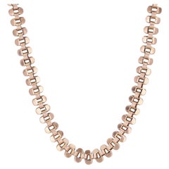 Vintage 20th Century 18 Karat Rose Gold Choker Chain Necklace