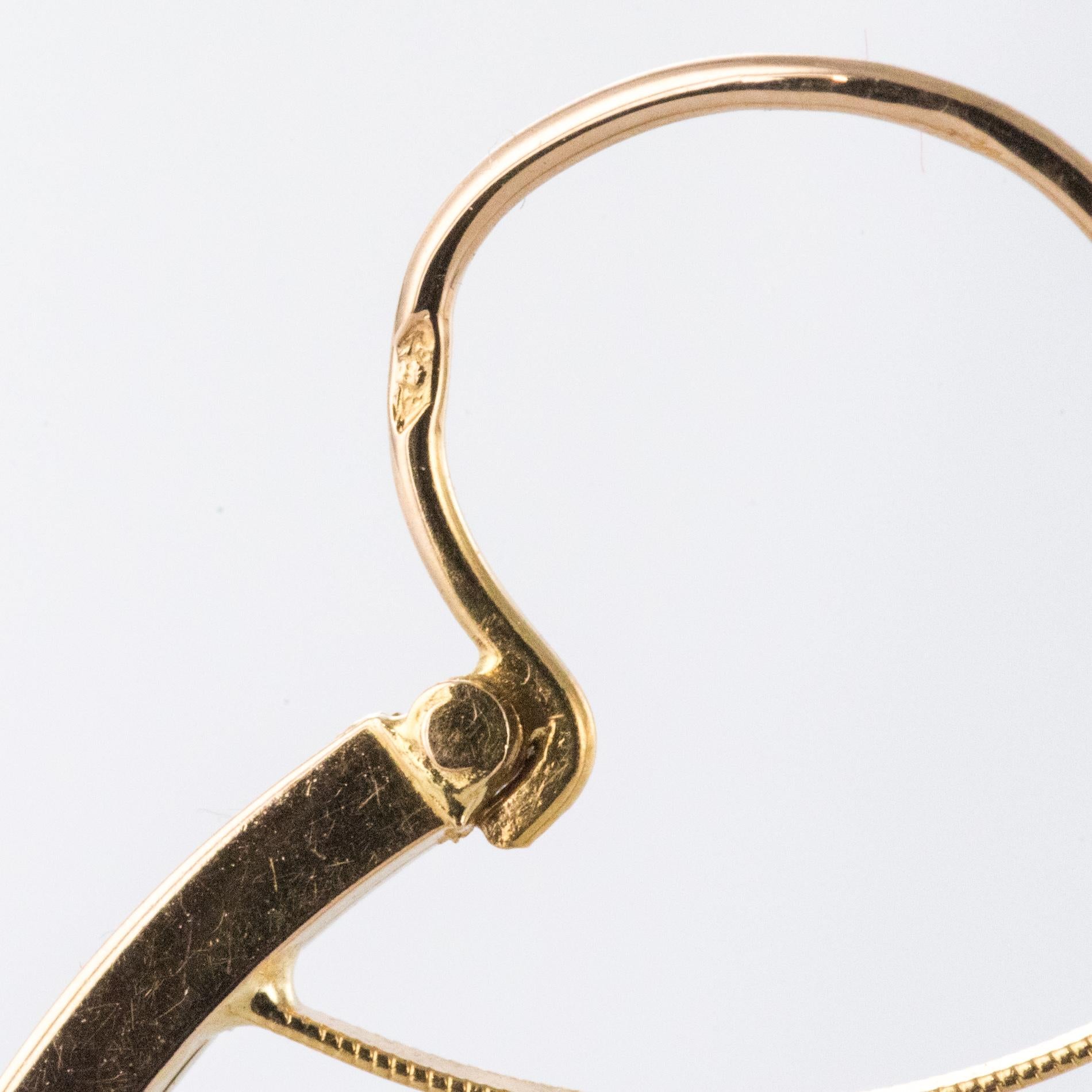 20th Century 18 Karat Rose Gold Creoles Earrings 3