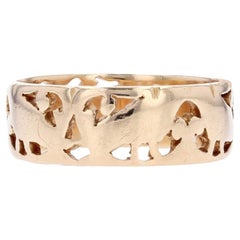 20th Century 18 Karat Rose Gold Openwork Ring