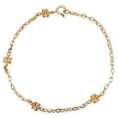 20th Century 18 Karat Rose Gold Studded Pattern Bracelet