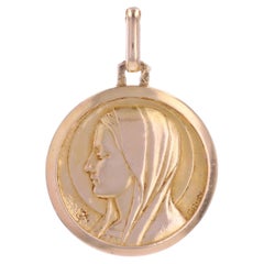 20th Century 18 Karat Rose Gold Virgin Grun Medal Pendant