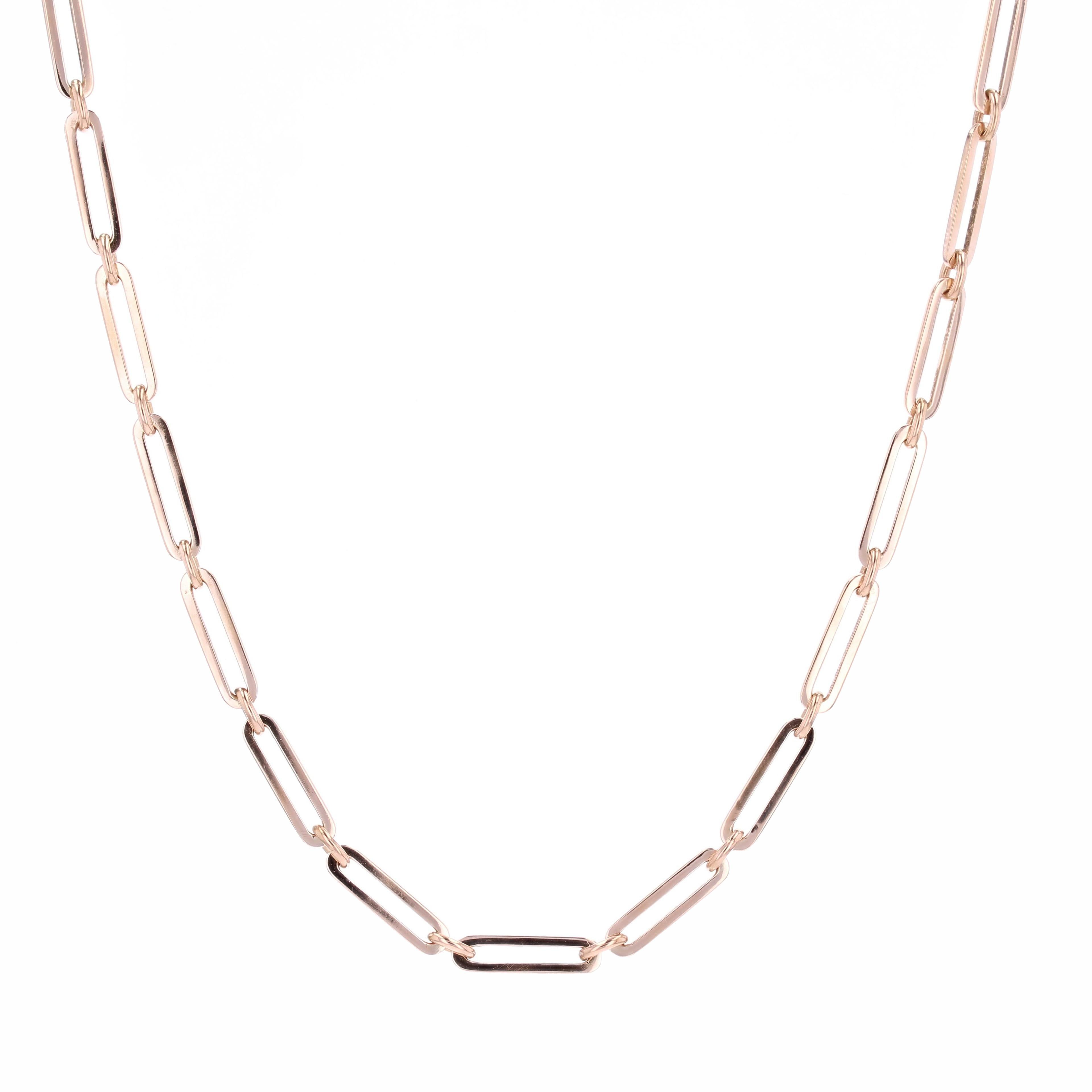 Collar gargantilla con cadena de reloj de oro rosa de 18 quilates del siglo XX en venta 9