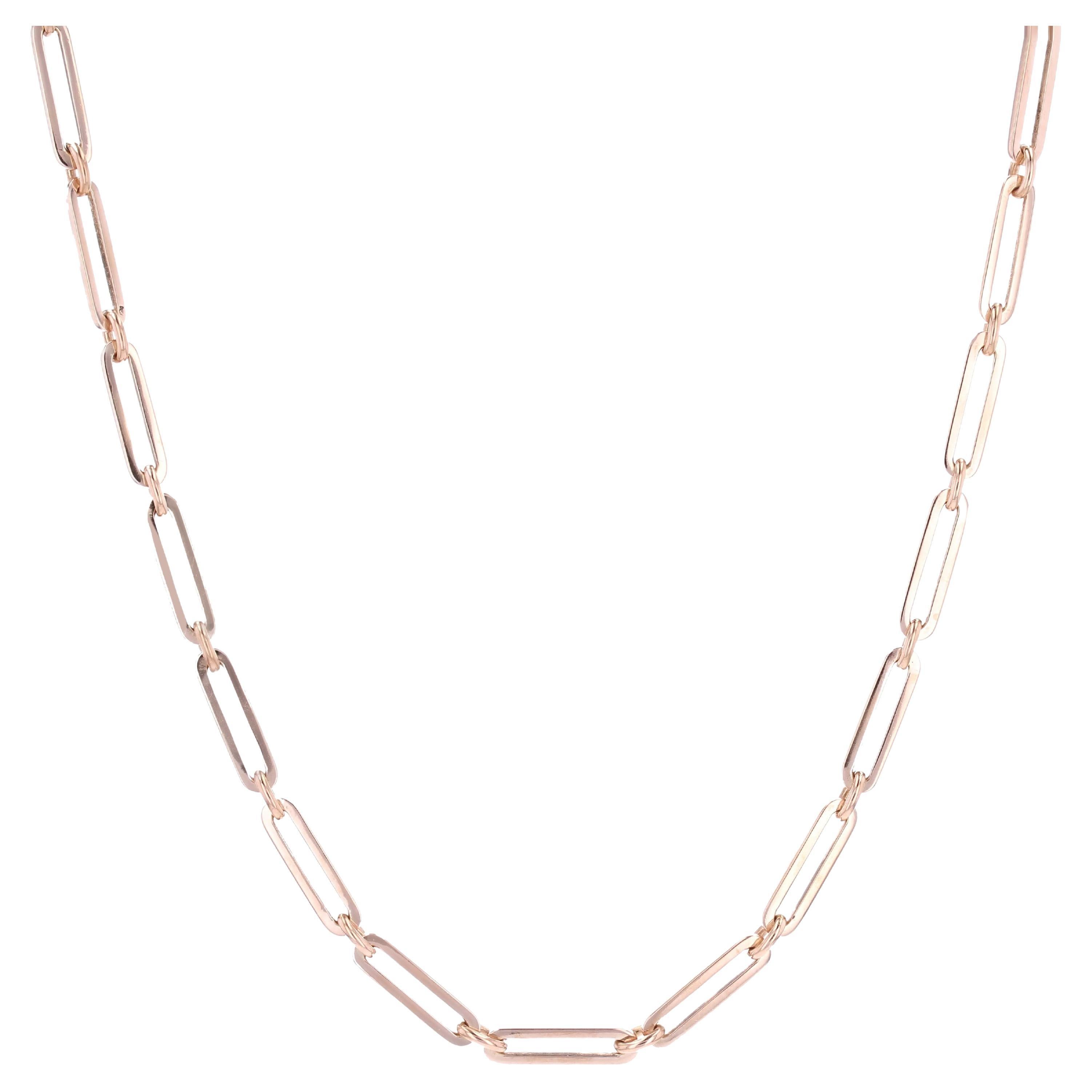 20th Century 18 Karat Rose Gold Watch Chain Choker Necklace
