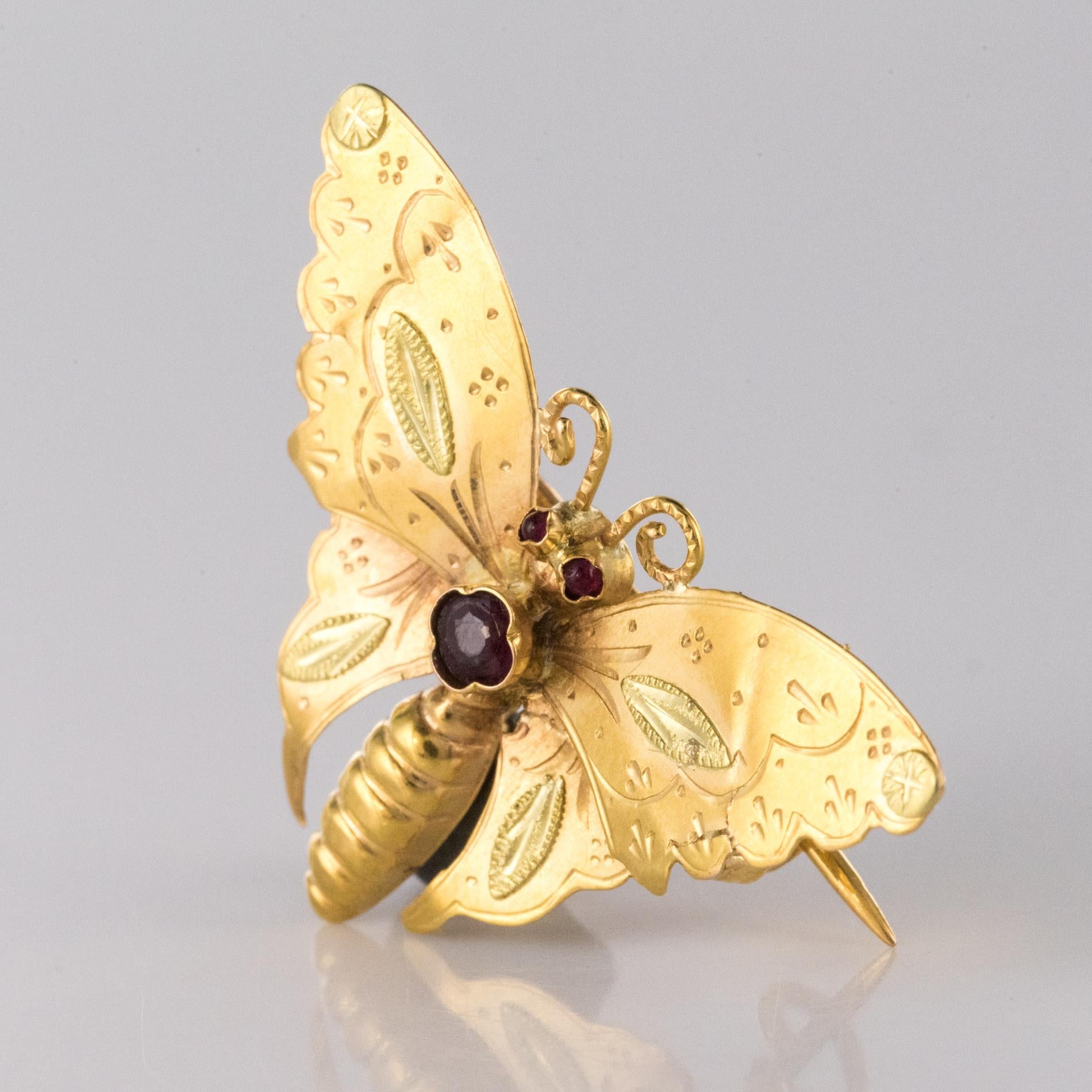 butterfly brooch gold