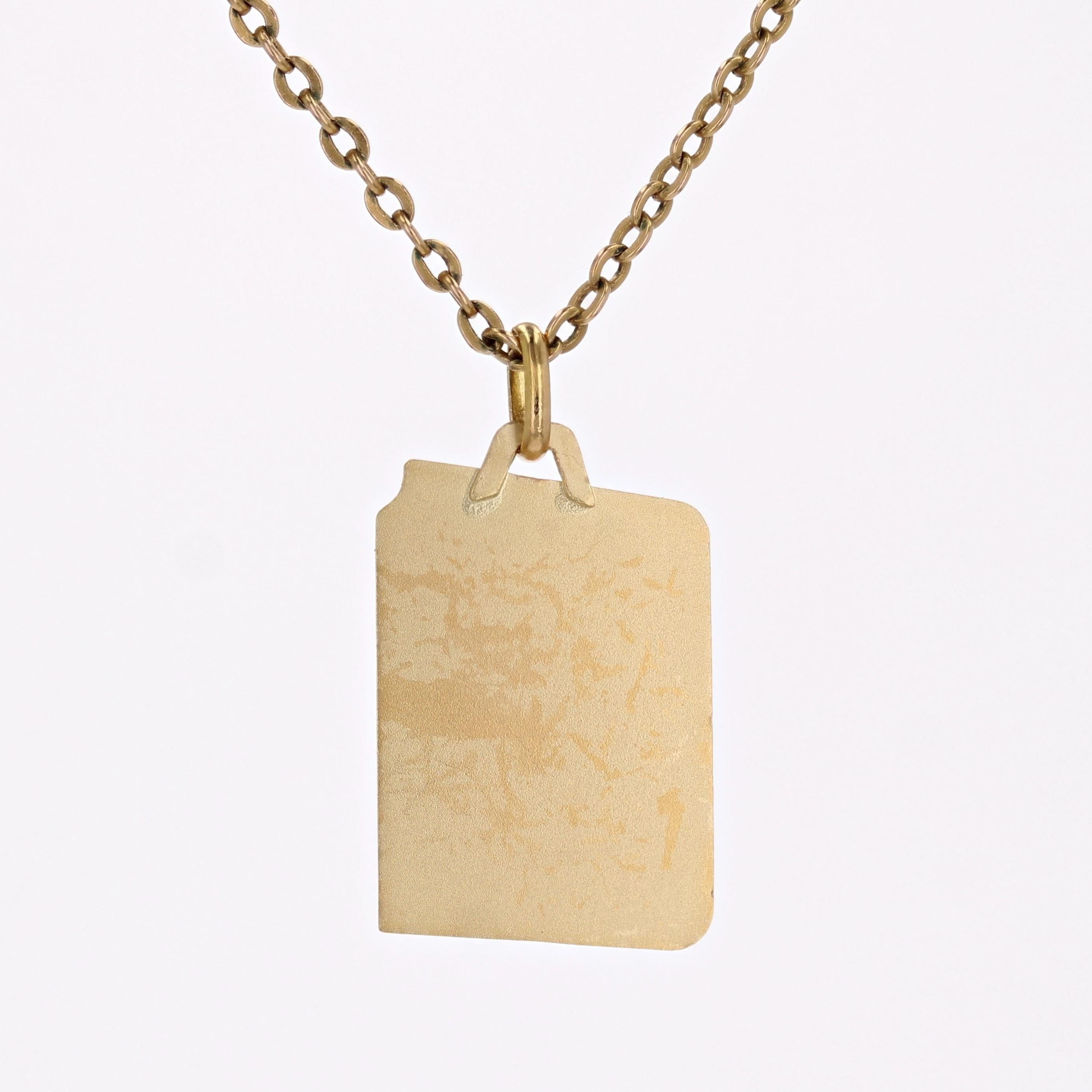 20th Century 18 Karat Yellow Gold Augis Book Medal Pendant For Sale 4