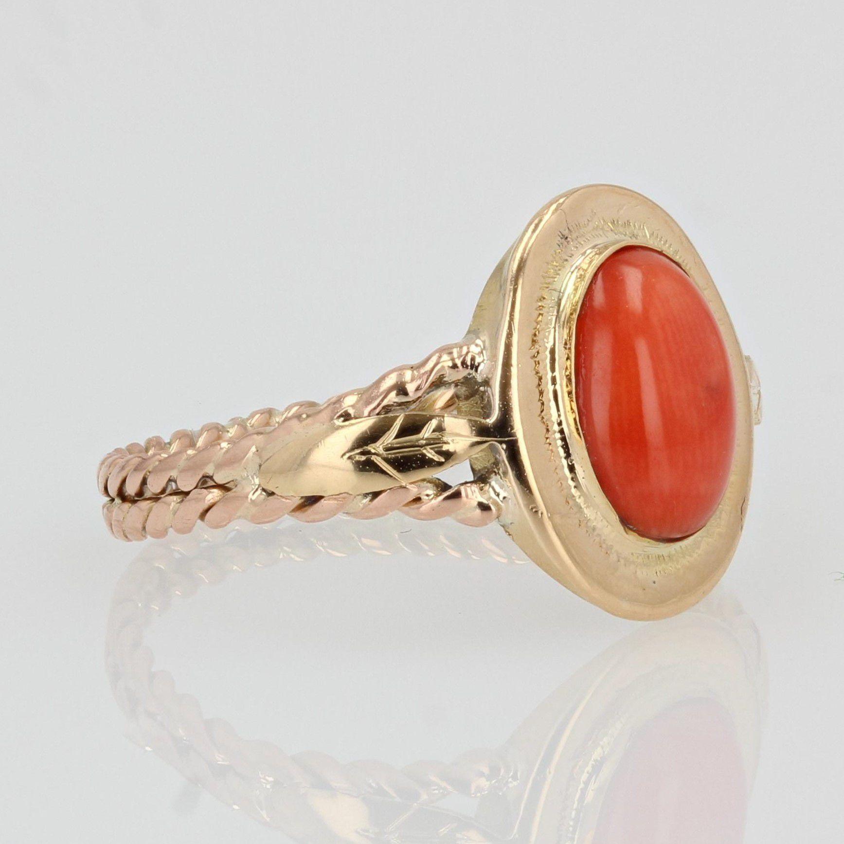 antique coral rings