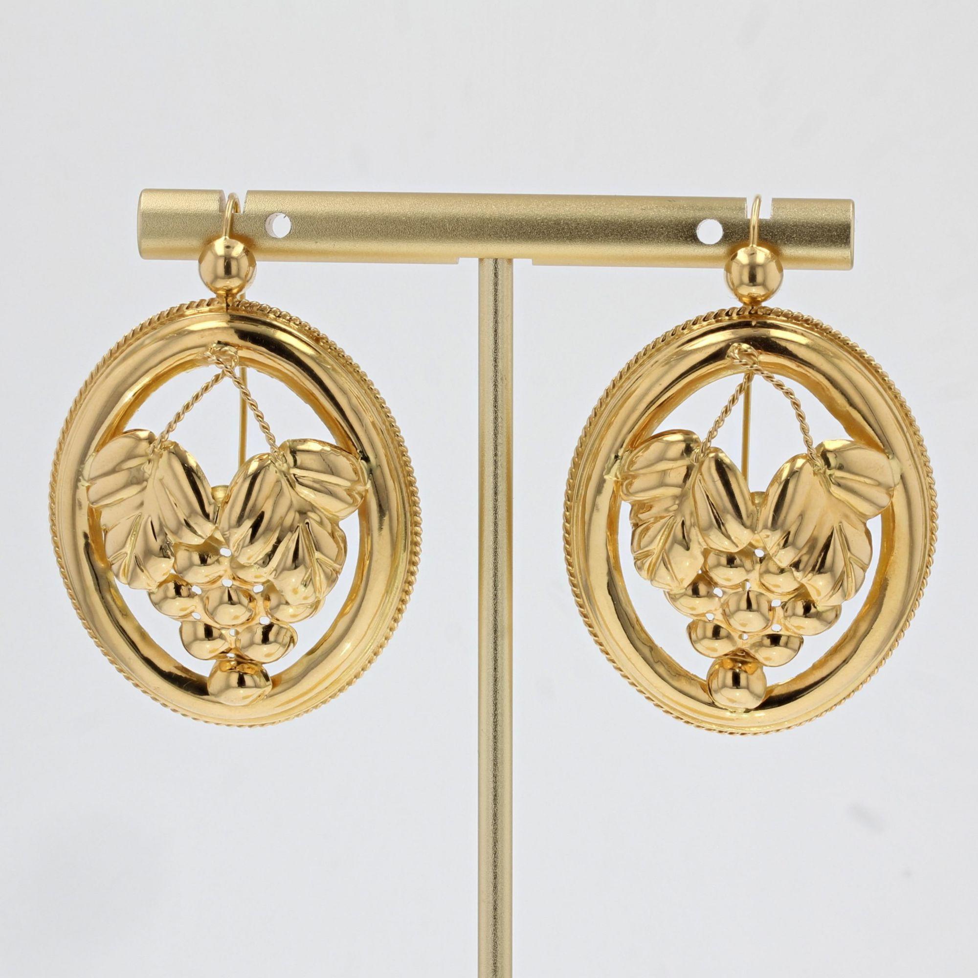 20th Century 18 Karat Yellow Gold Creoles Earrings In Good Condition In Poitiers, FR