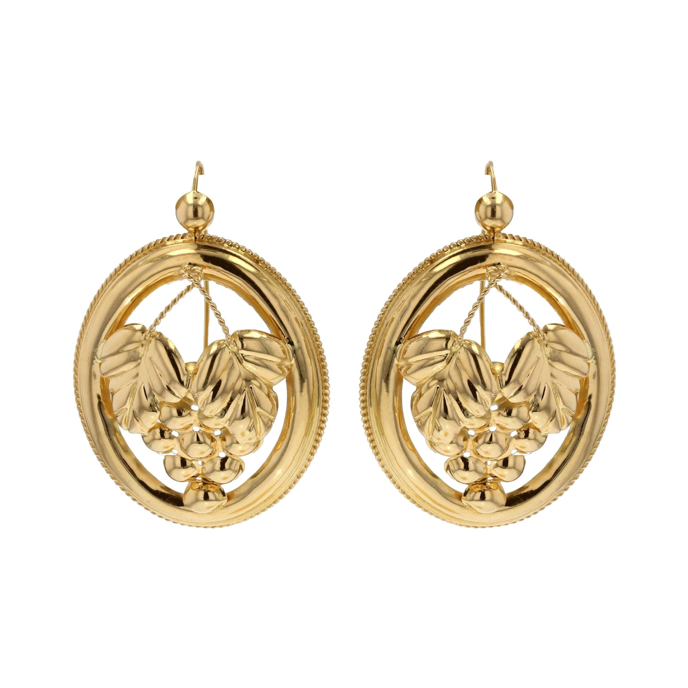 20th Century 18 Karat Yellow Gold Creoles Earrings