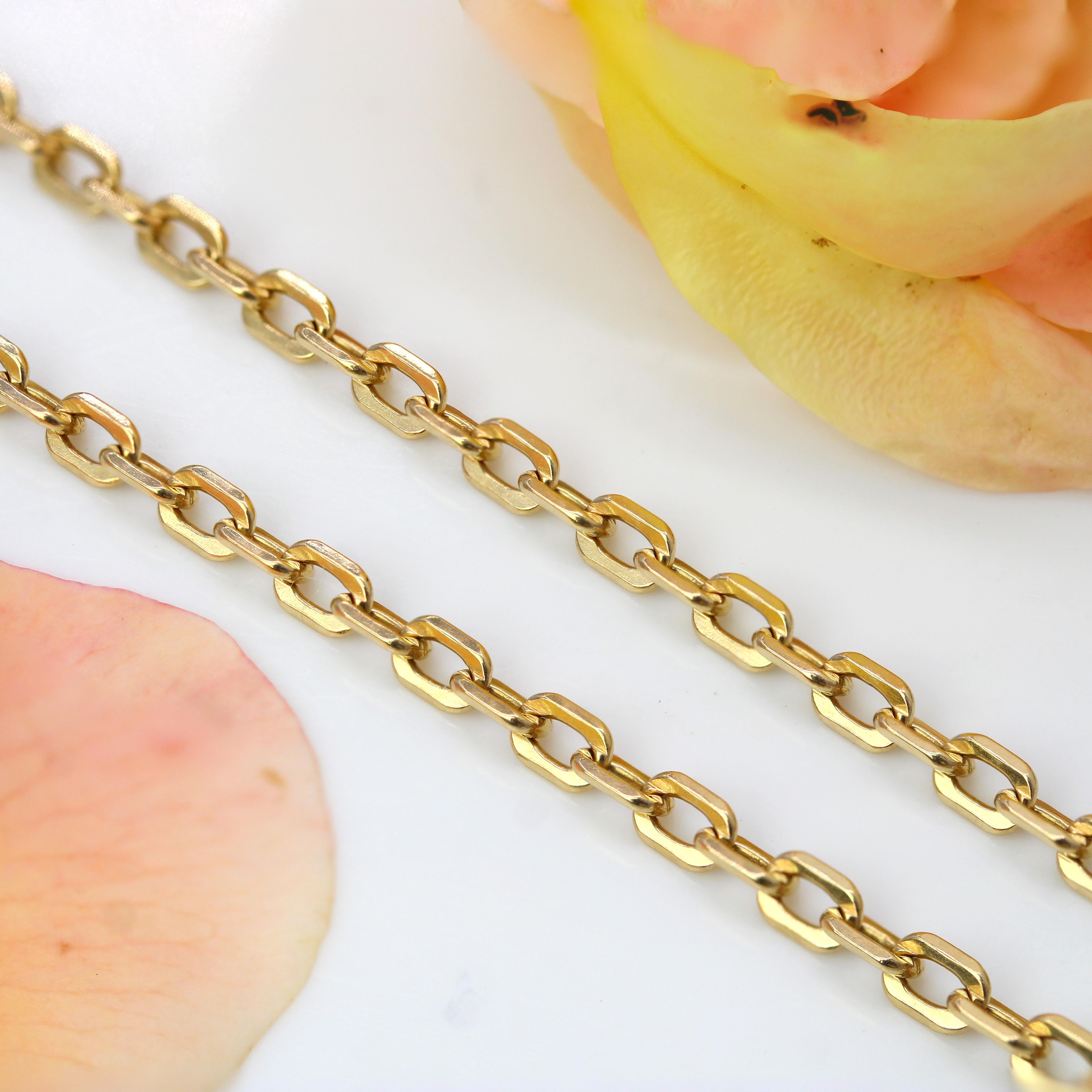 Retro 20th Century 18 Karat Yellow Gold Filed Convict Mesh Chain For Sale