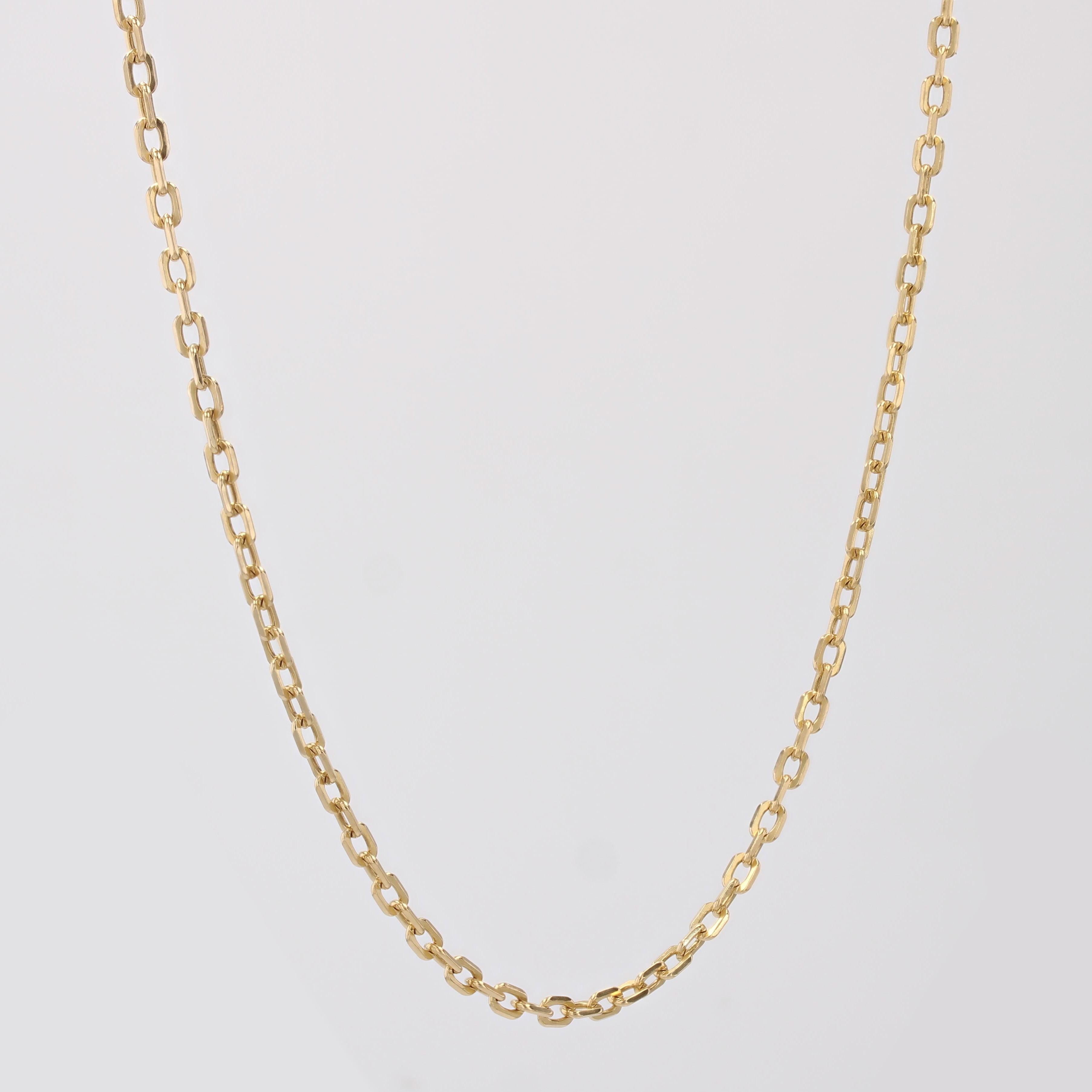 20th Century 18 Karat Yellow Gold Filed Convict Mesh Chain In Excellent Condition For Sale In Poitiers, FR