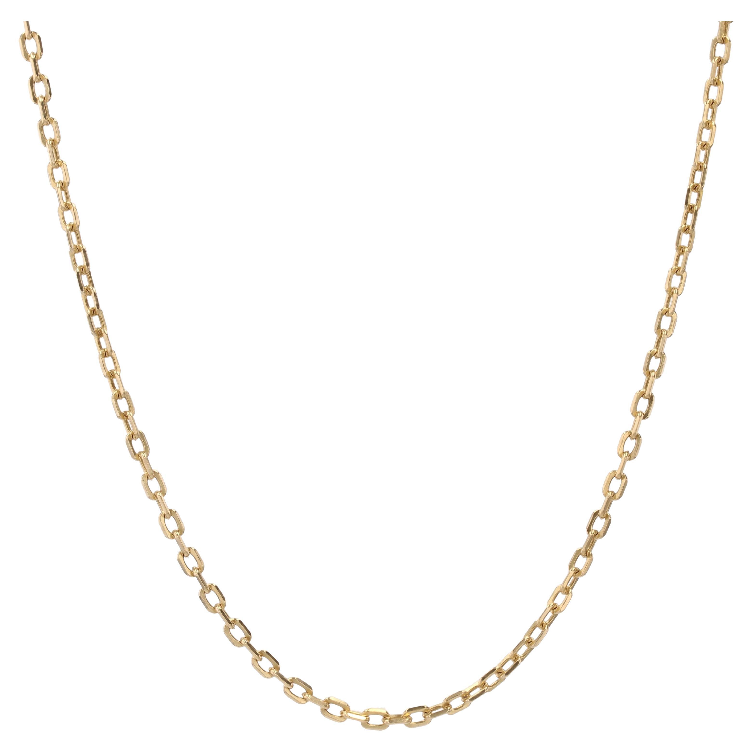 20th Century 18 Karat Yellow Gold Filed Convict Mesh Chain
