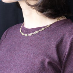20th Century 18 Karat Yellow Gold Filigree Chain Necklace