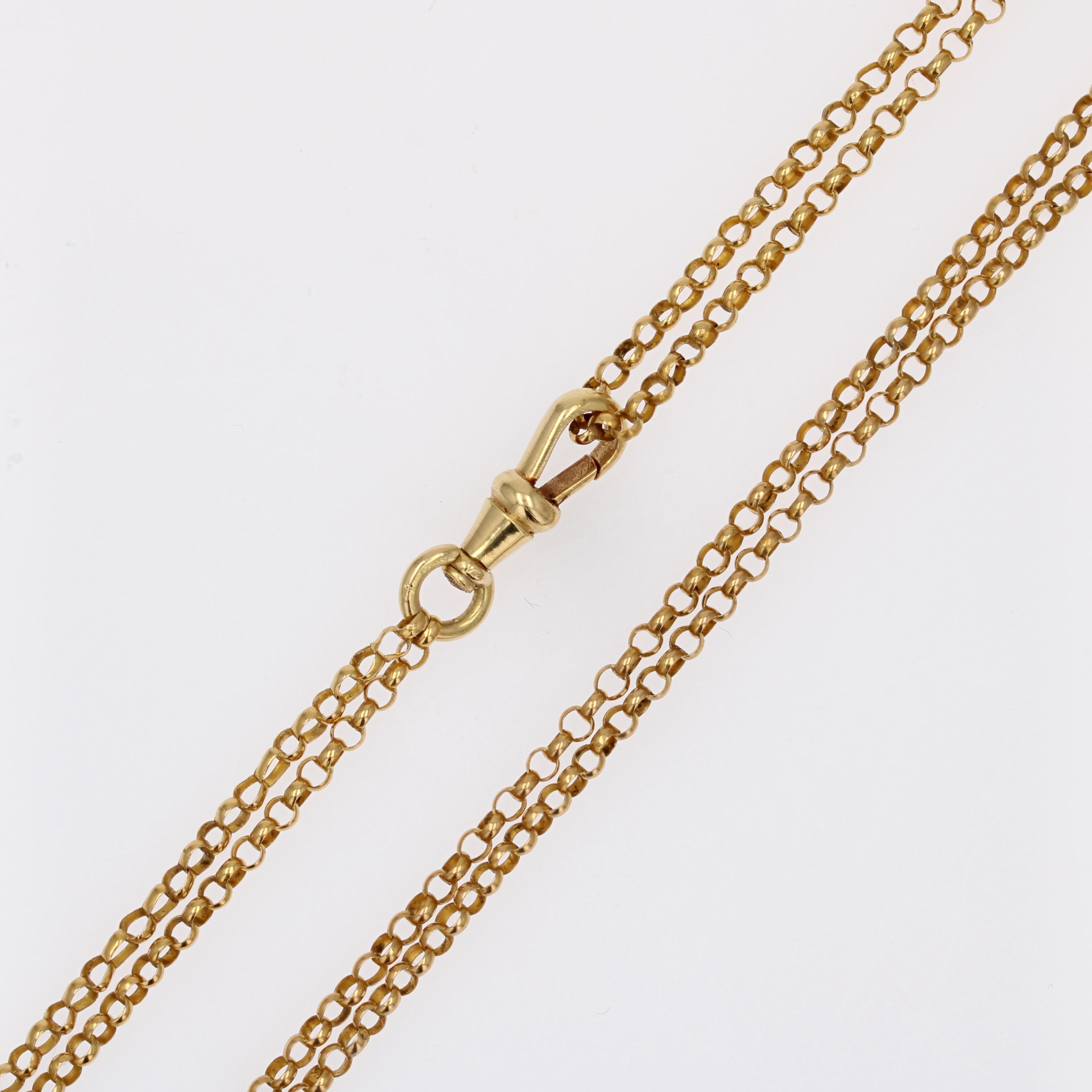 20th Century 18 Karat Yellow Gold Jaseron Mesh Long Necklace For Sale 7