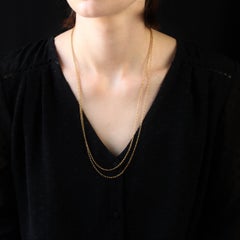 20th Century 18 Karat Yellow Gold Jaseron Mesh Long Necklace