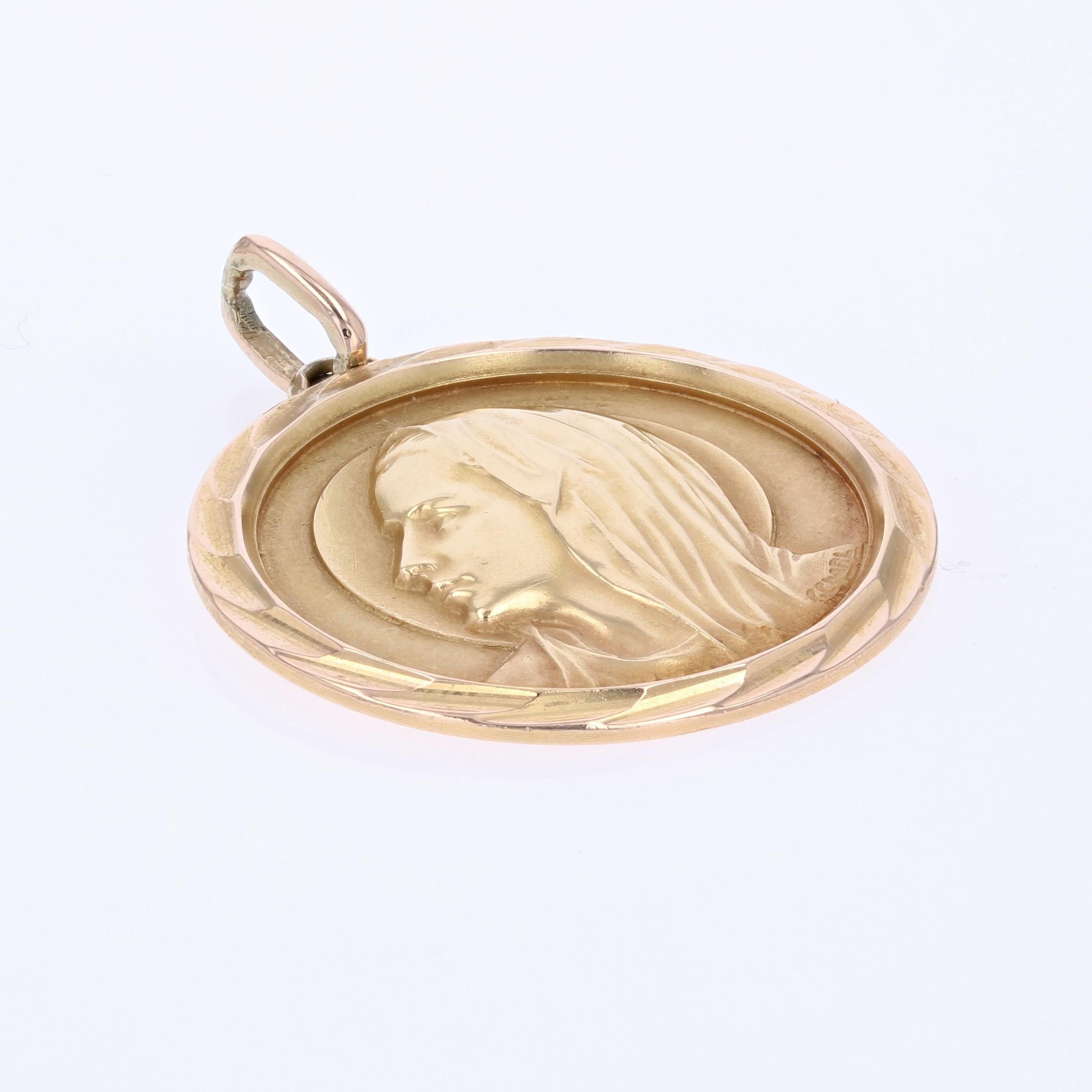 medaille vierge marie or 18 carats