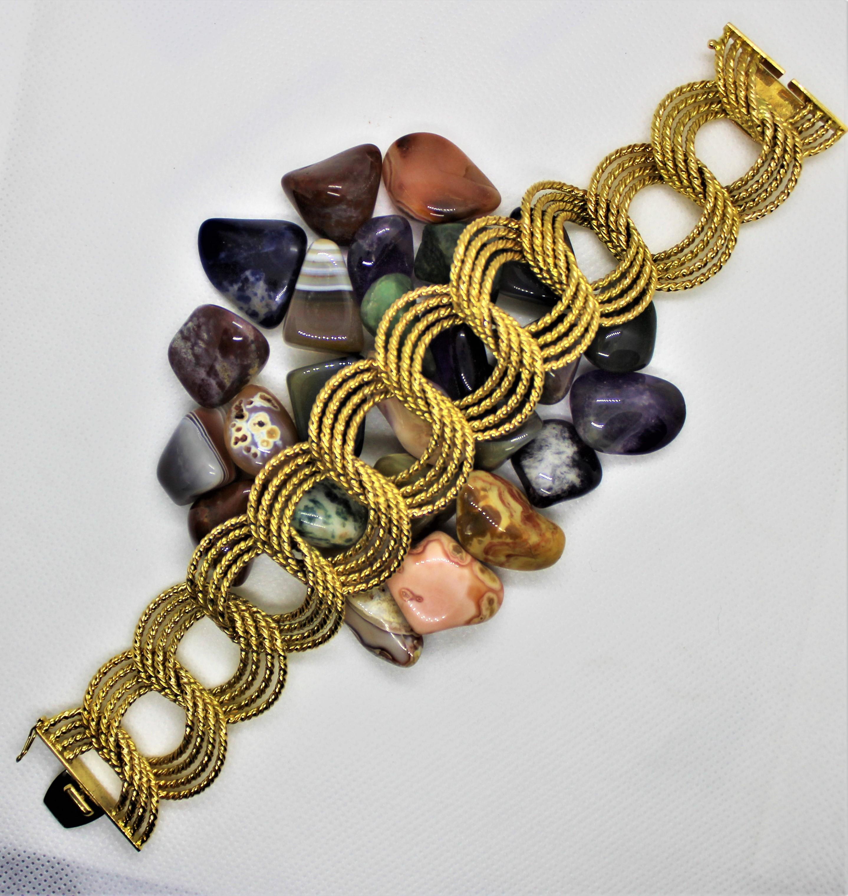 20th Century 18 Karat Yellow Gold Chain Bracelet Italy, 1950s For Sale 11