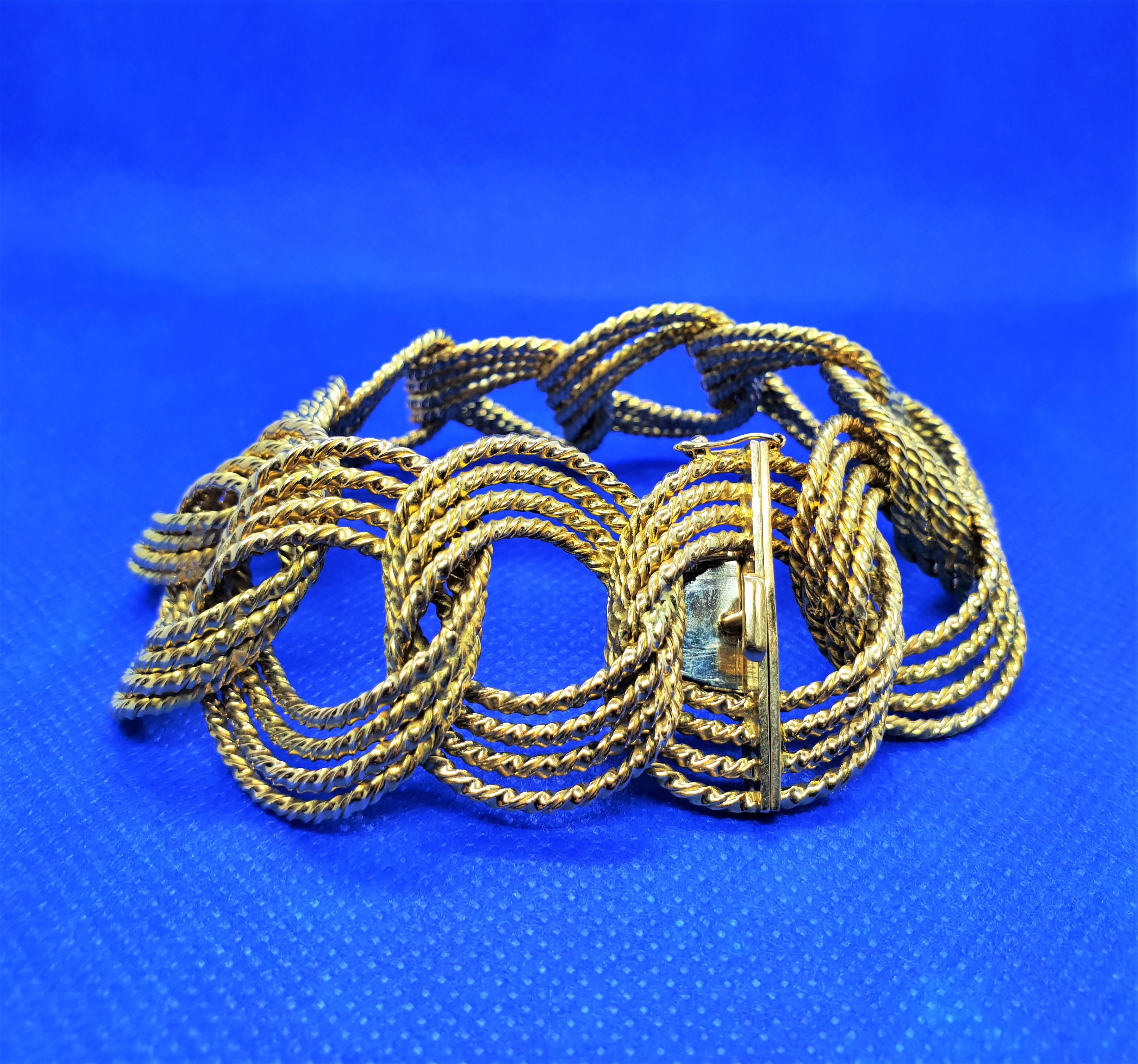 20th Century 18 Karat Yellow Gold Chain Bracelet Italy, 1950s For Sale 1
