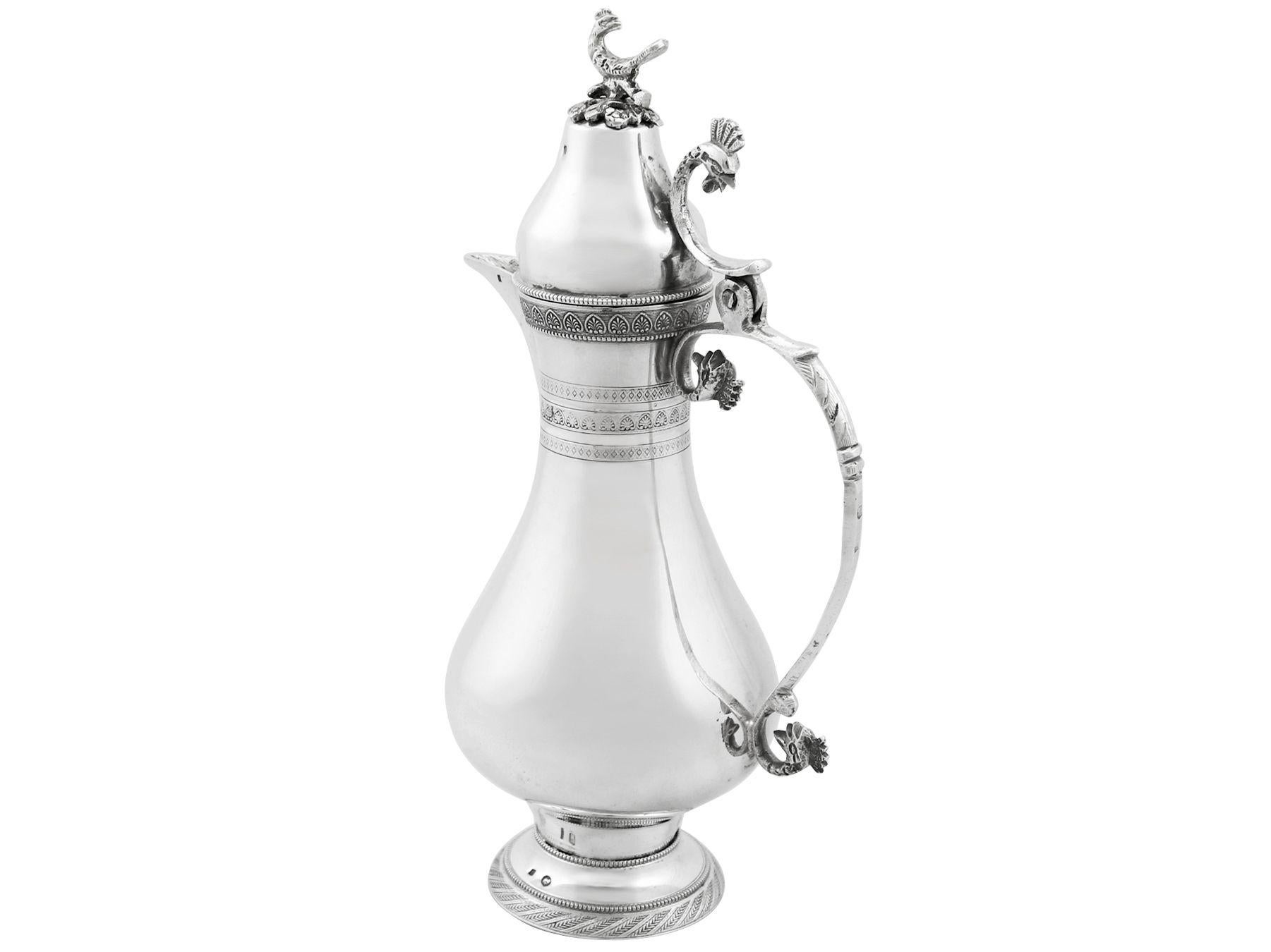 Gilt Antique Turkish Silver Coffee Jug (Circa 1910) For Sale