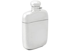20th Century Sterling Silver Hip Flask