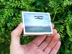 Siglo XX, años 20 Antigua caja alemana de plata y esmalte