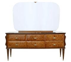 20th Century 1950's Italian Walnut and Mahogany Bedroom Suite