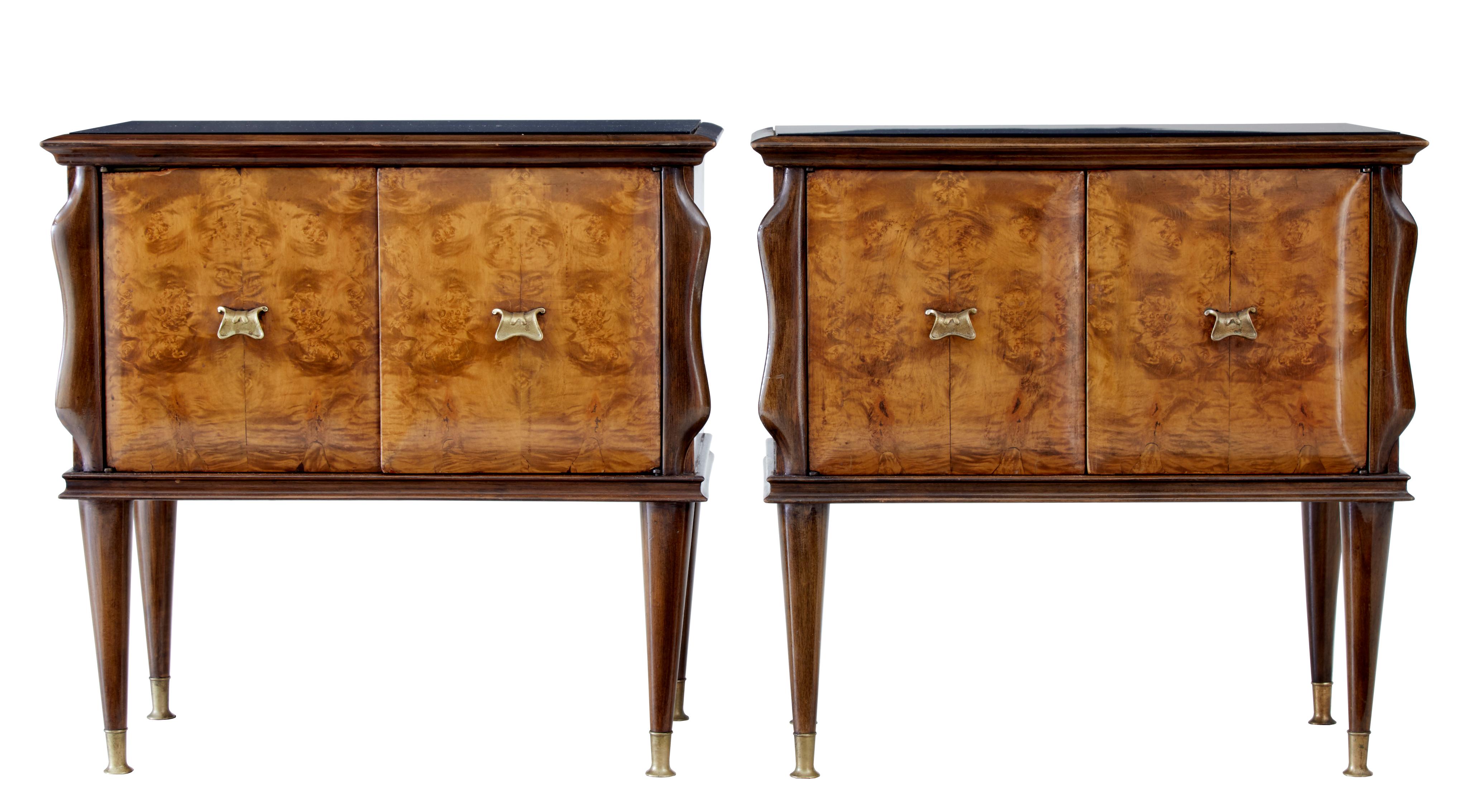 Mid-Century Modern 20th Century 1950's Italian Walnut and Mahogany Bedroom Suite