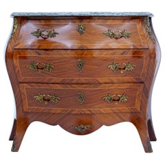 20th Century 1950's Kingwood and Mahogany Bombe Commode Chest of Drawers