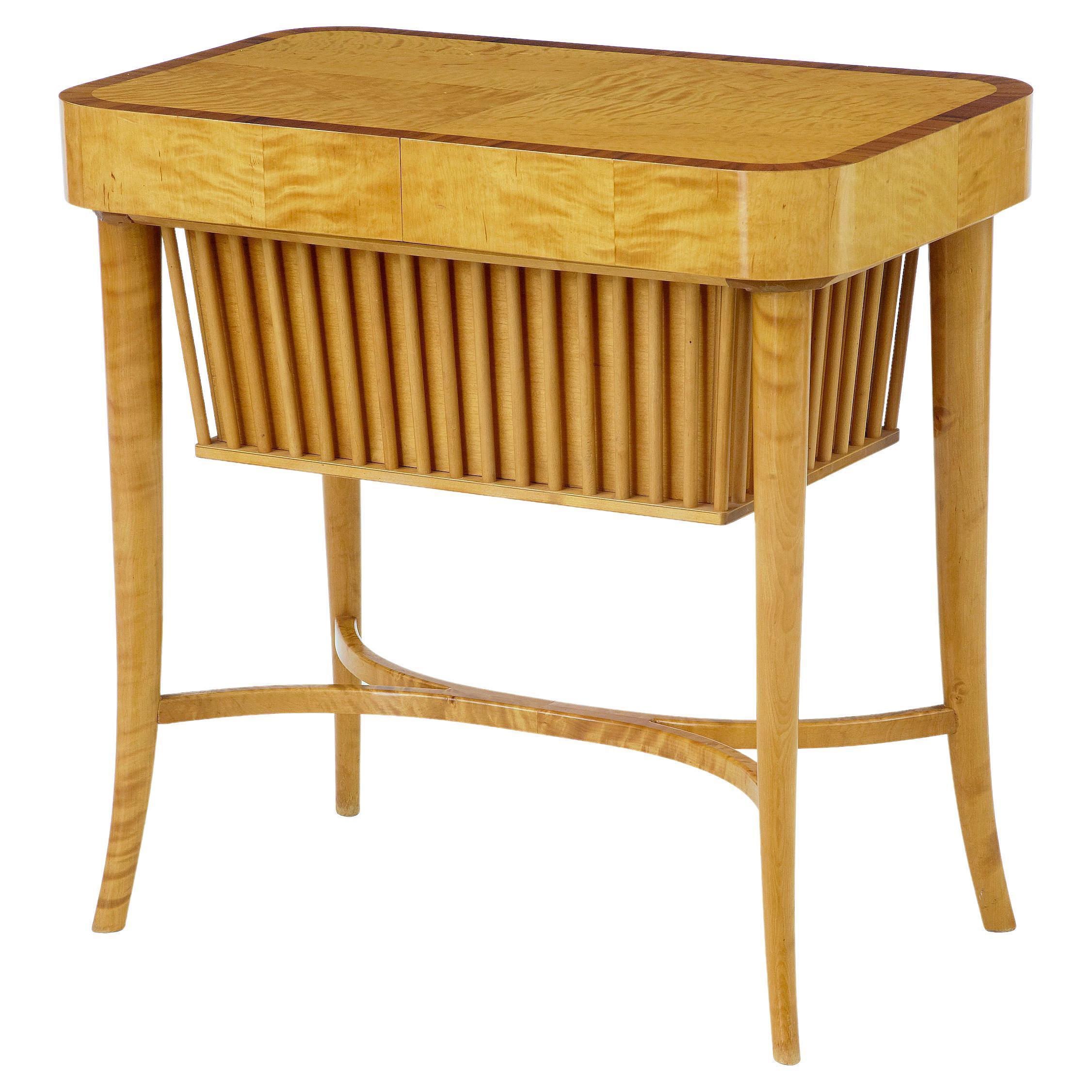 20th Century 1950's Swedish Birch Sewing Work Table by Bodafors For Sale at  1stDibs