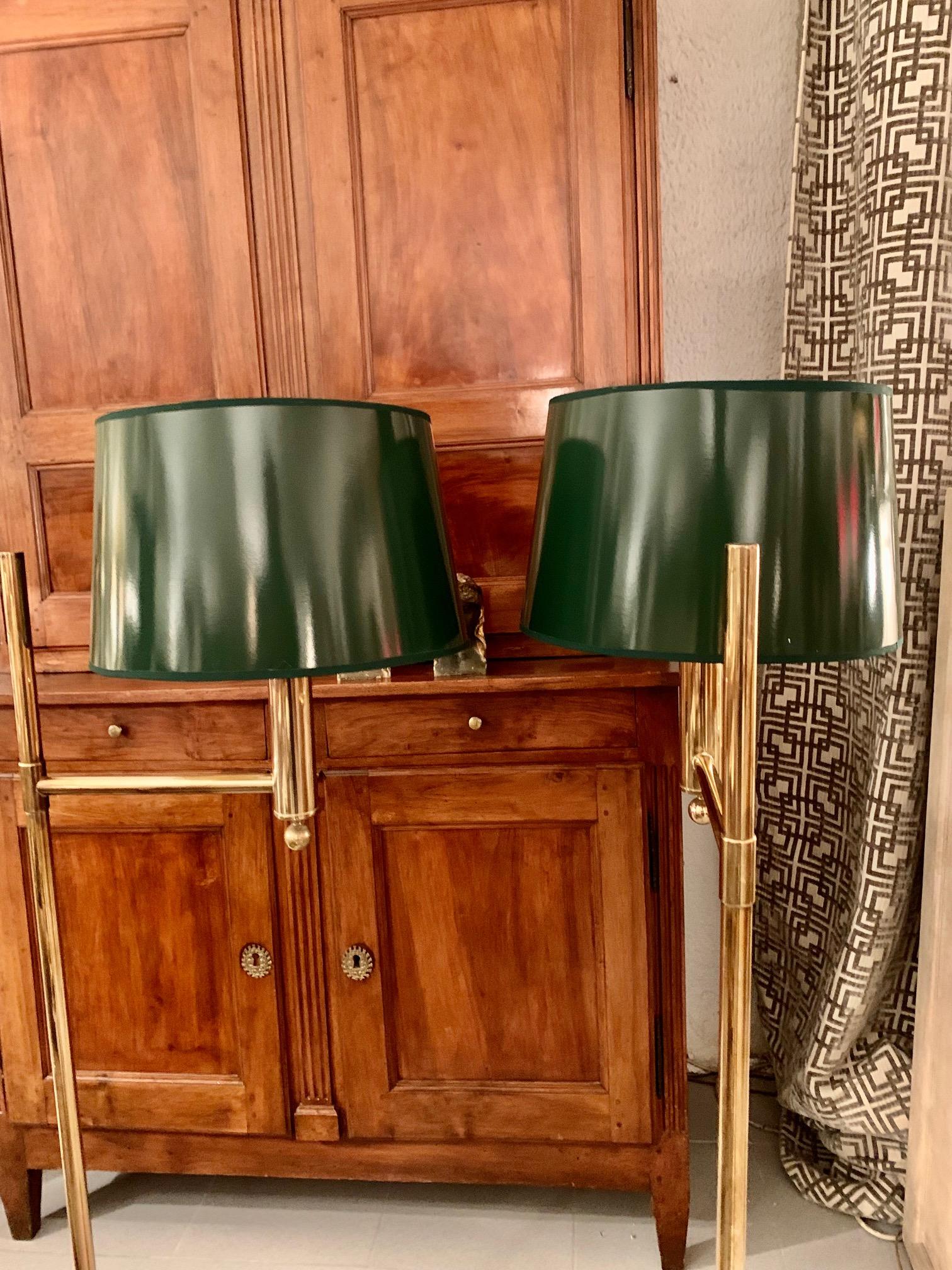 20th Century 1970 Pair Brass Swedish Floor Lamps by Bergboms In Good Condition For Sale In Madrid, ES