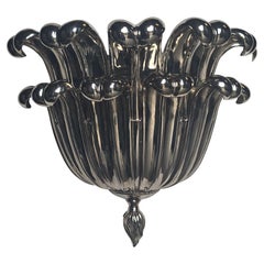 20th Century 2 lights Lotus Wall Lamp in oxidated nickel finish 20th Century 2 lights Lotus Wall Lamp in oxidated nickel finish