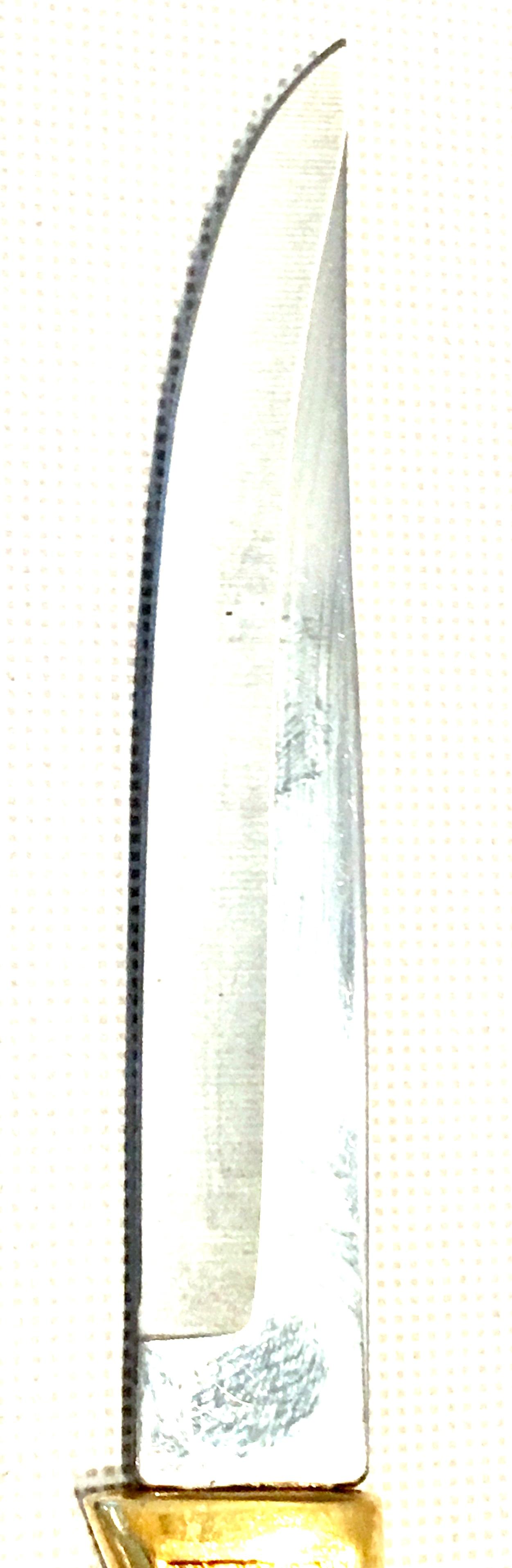20th Century 23-K Gold Steak Knife Boxed Set of Eight Pieces by, Carvel Hall 1