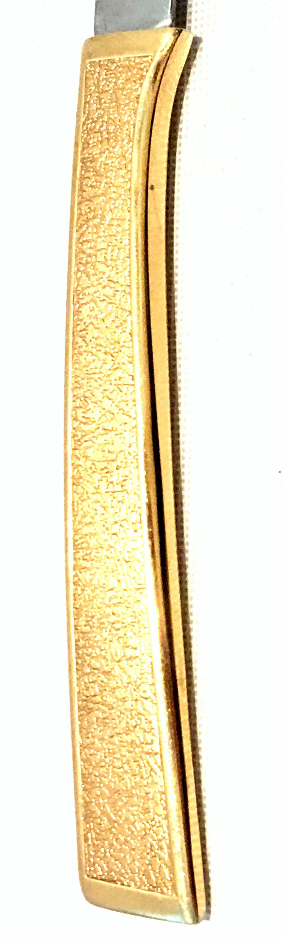 American 20th Century 23-K Gold Steak Knife Boxed Set of Eight Pieces by, Carvel Hall