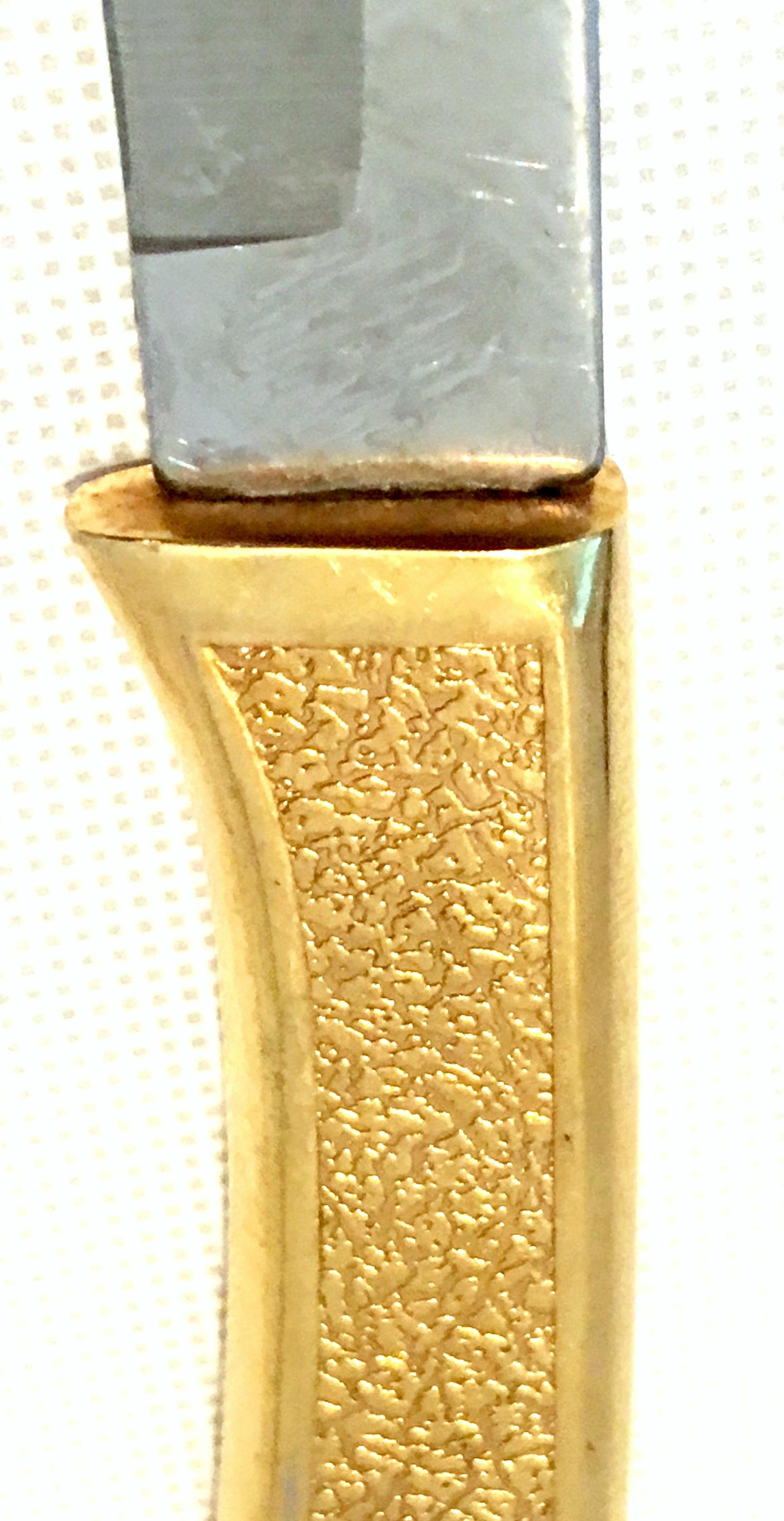 20th Century 23-K Gold Steak Knife Boxed Set of Eight Pieces by, Carvel Hall In Excellent Condition In West Palm Beach, FL