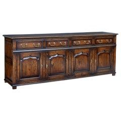 20th Century 4-Door Solid Oak Georgian Style Dresser Base