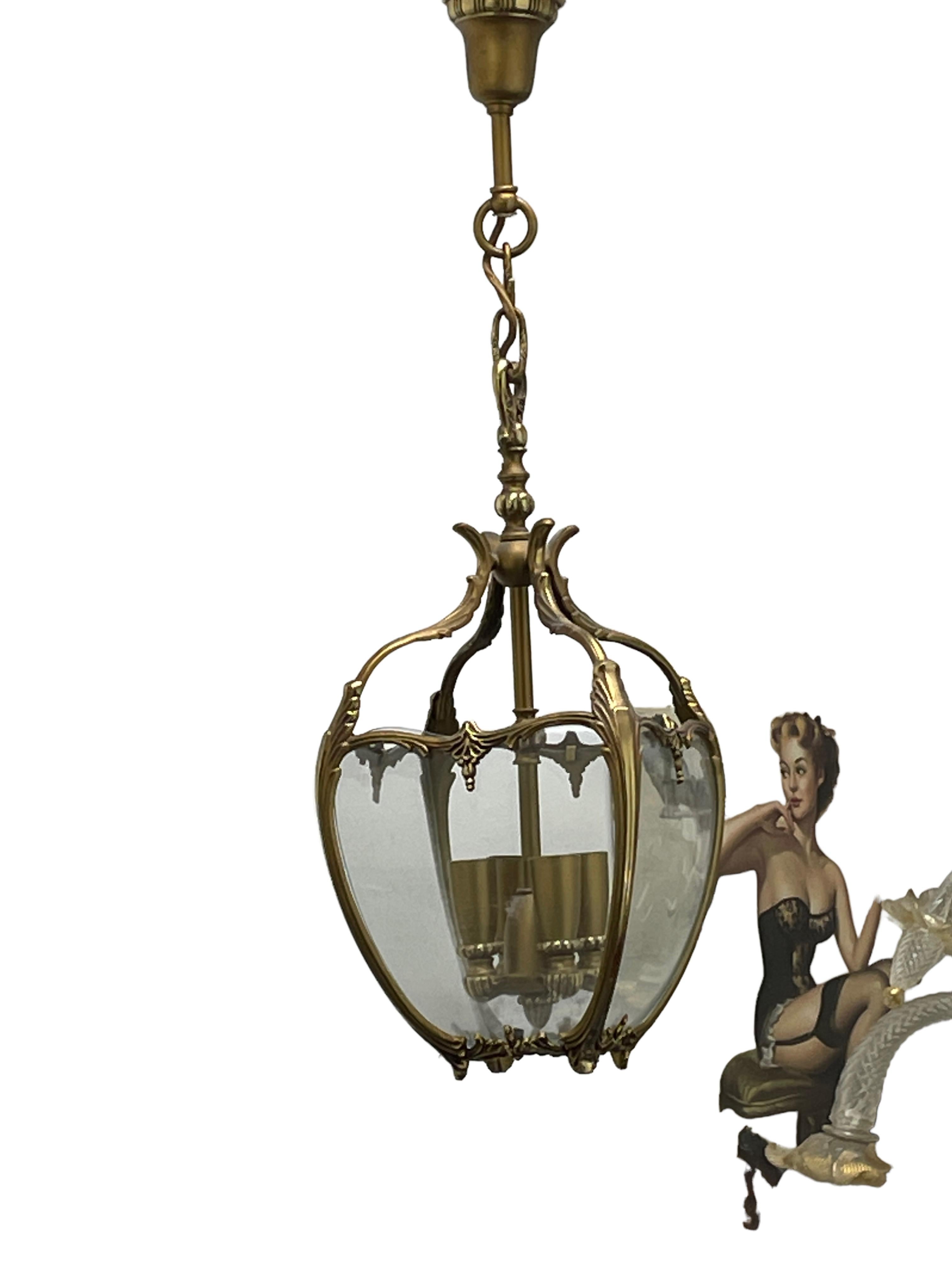 20th Century 4-Light Hanging Lantern Light, German, 1960s For Sale 4