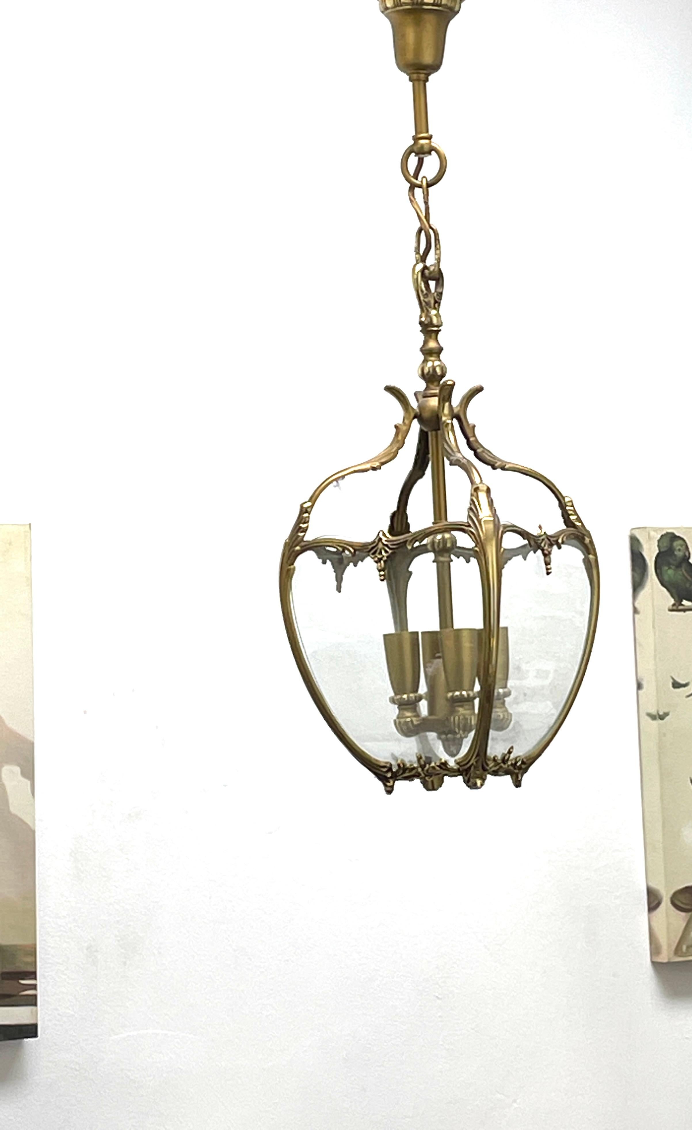 20th Century 4-Light Hanging Lantern Light, German, 1960s In Good Condition For Sale In Nuernberg, DE