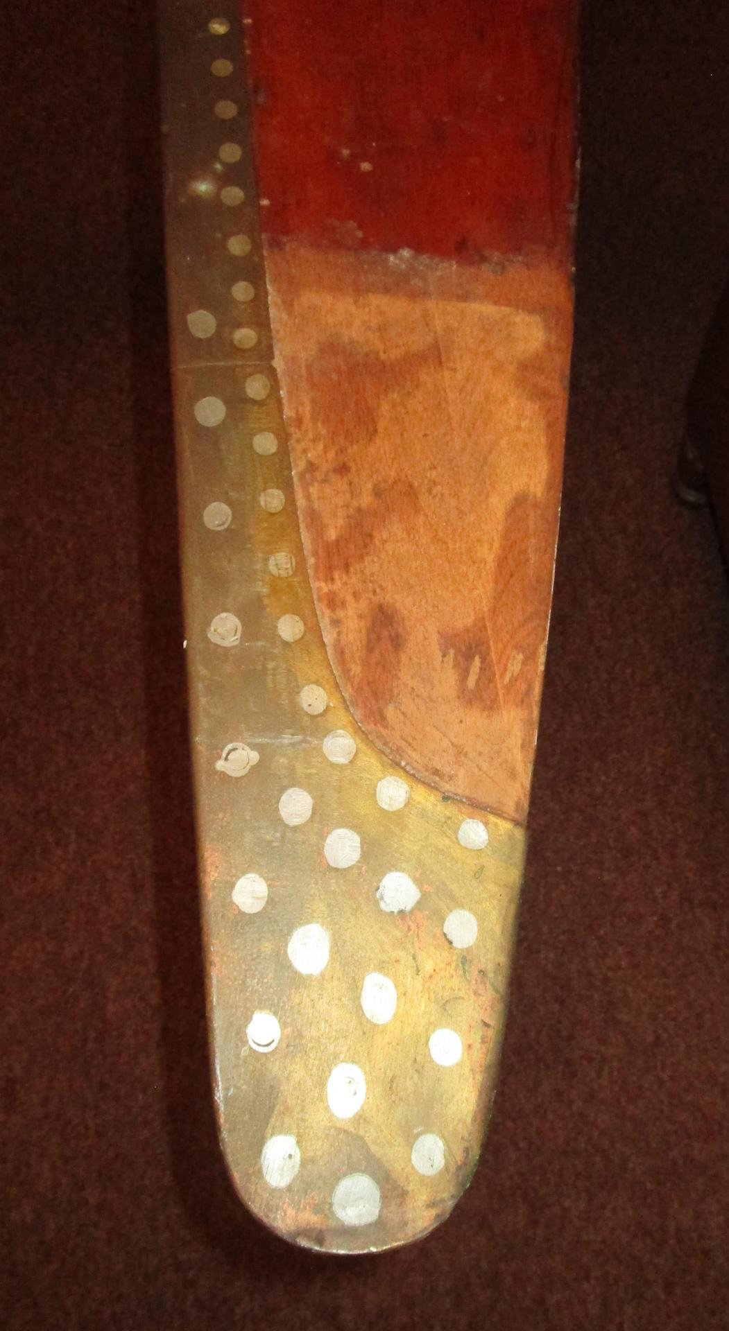 Brass 20th Century English Hadley Page Solid Mahogany Airplane Propeller HP220