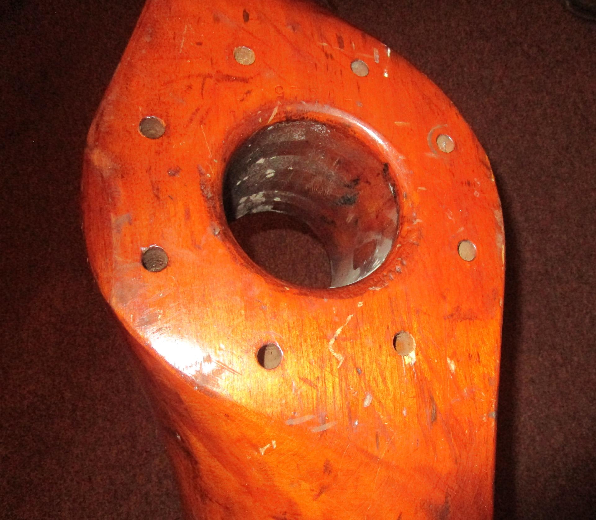 20th Century English Hadley Page Solid Mahogany Airplane Propeller HP220 2