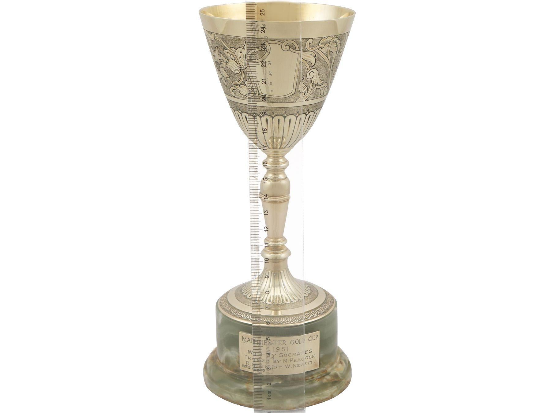 1960s 9K Yellow Gold Presentation Cup Vintage For Sale 10