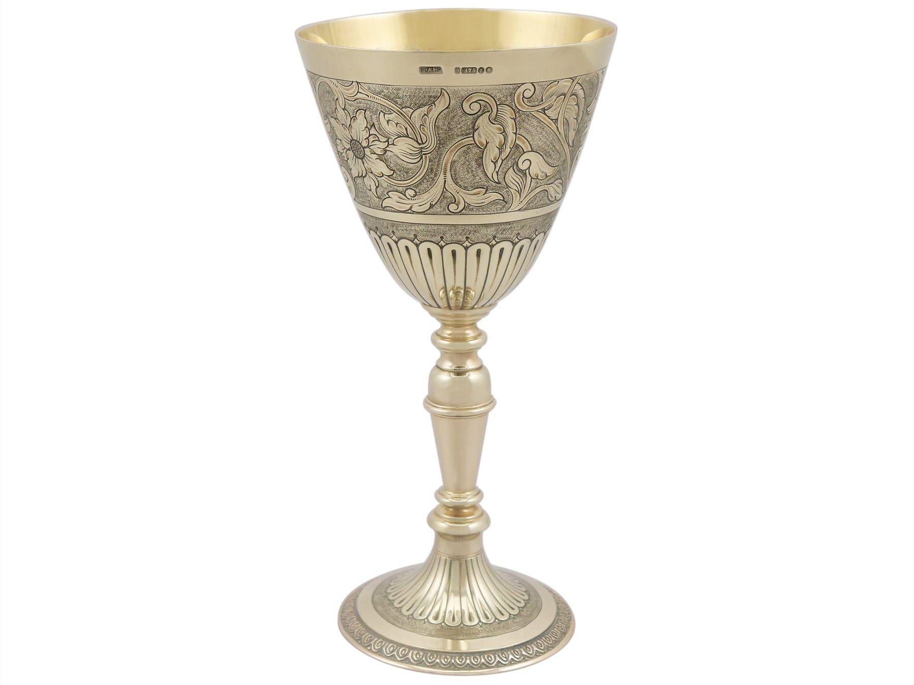 Mid-20th Century 1960s 9K Yellow Gold Presentation Cup Vintage For Sale