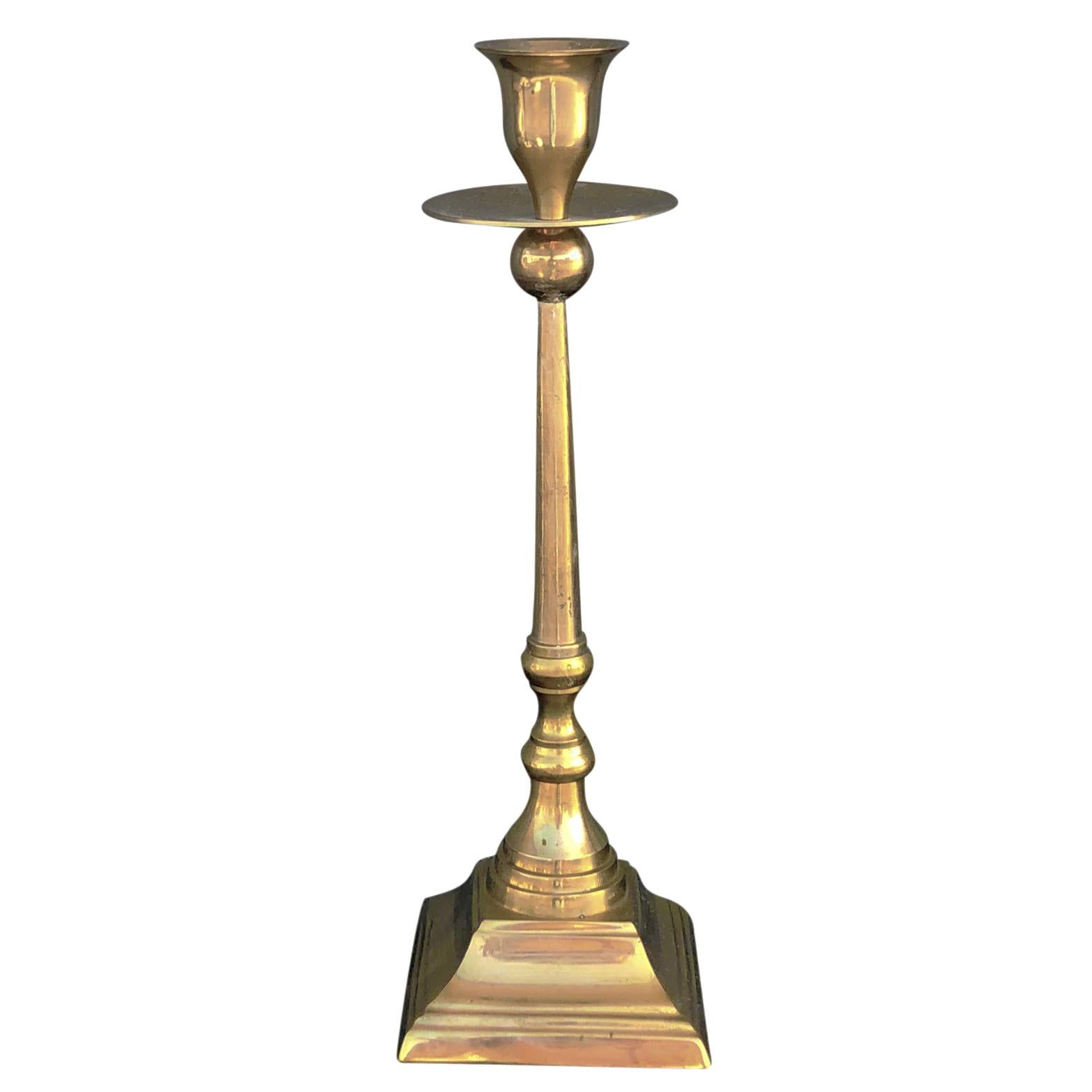 20th Century Gold Swedish, Danish Collection of Fourteen Brass Candlesticks For Sale 4