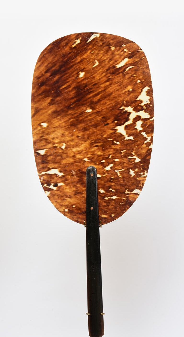 20th Century, A Set of Burmese Vintage Turtle Shell Fans with Stand For ...